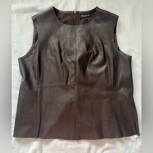 Jones New York Leather Top 🤎